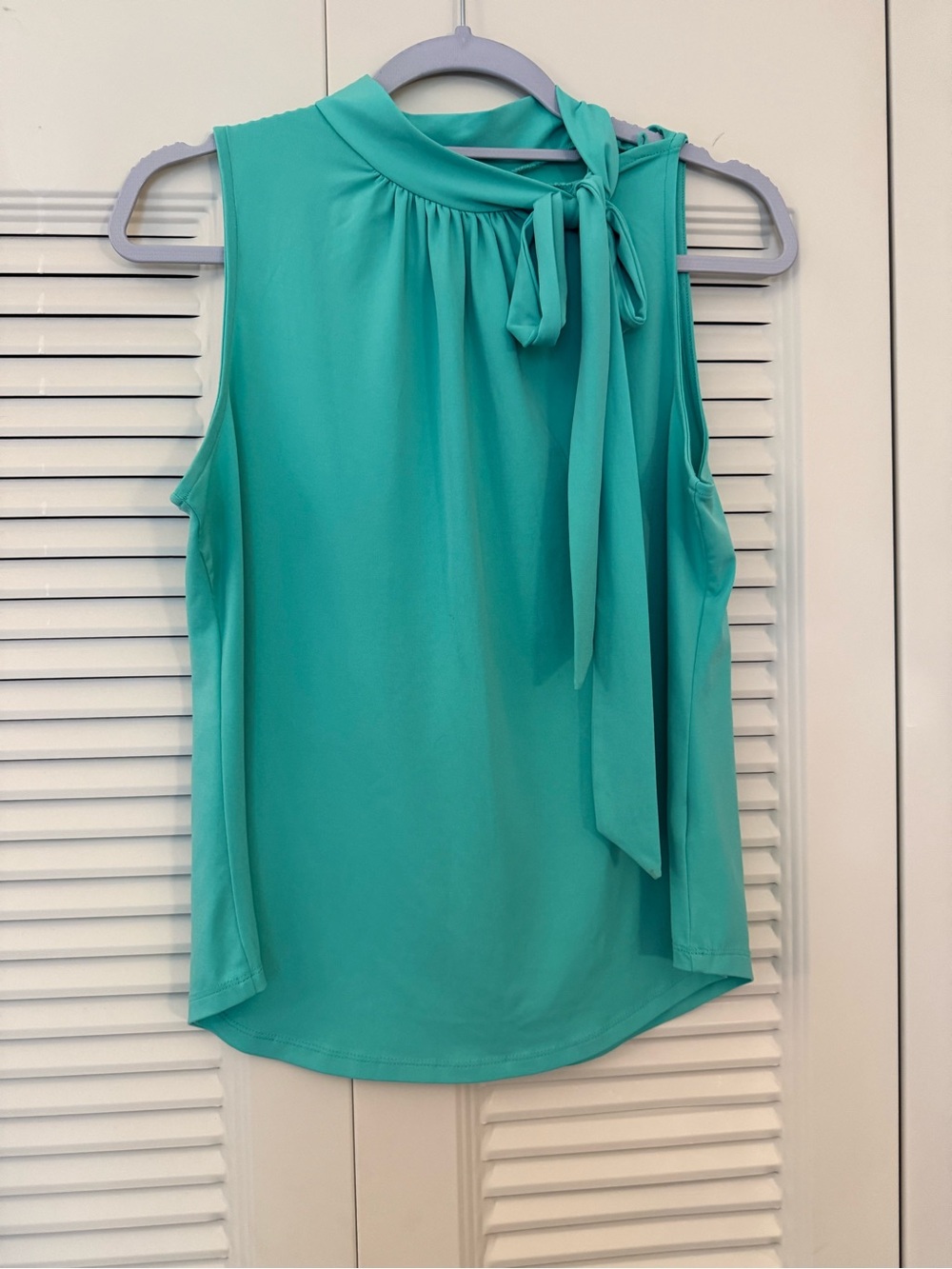 Sleeveless Tie-Neck Blouse - Teal